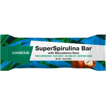 Coral Club - Батончик СуперСпирулина Бар с орехом макадамии 